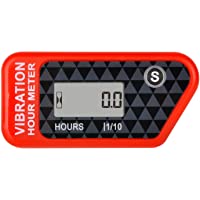 Runleader - Contador de Horas inalámbrico Digital autoalimentado- vibración activada- Temporizador de Trabajo…